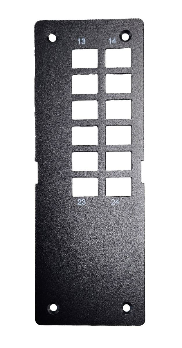 12 Port SC Simplex FOBOT DIN Mini Frontplate | Suitable for 015.004.0011