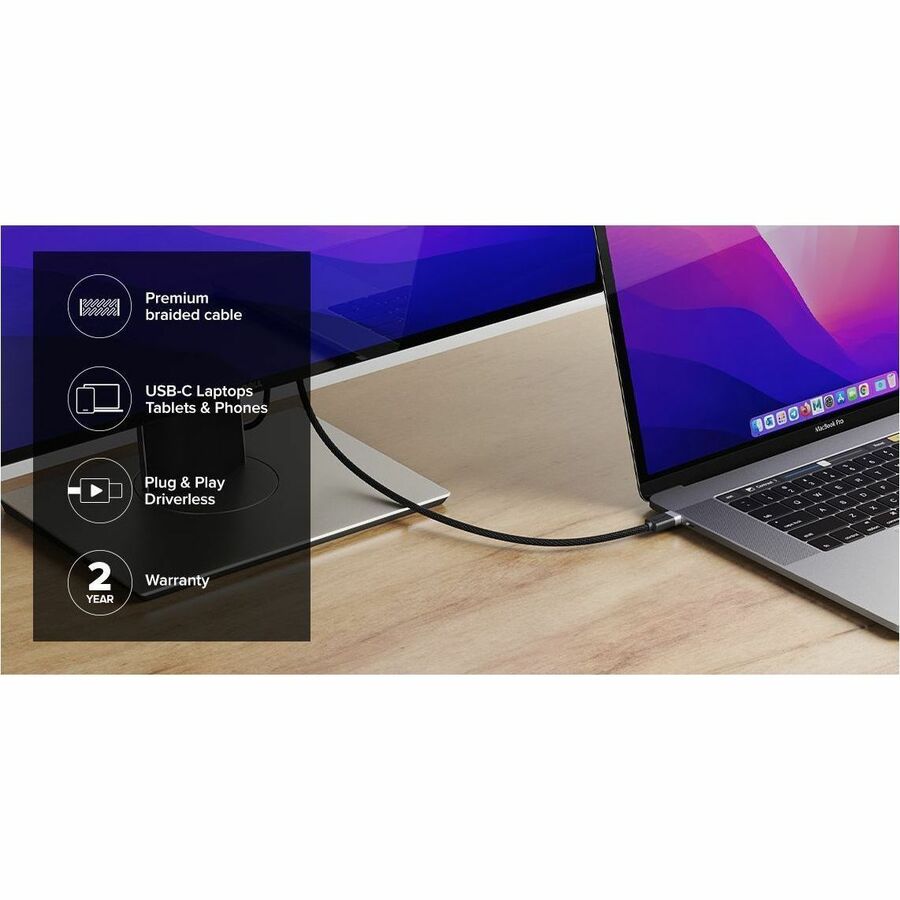 ALOGIC FUSION SERIES USB-C TO DISPLAYPORT V1.2CABLE 1M