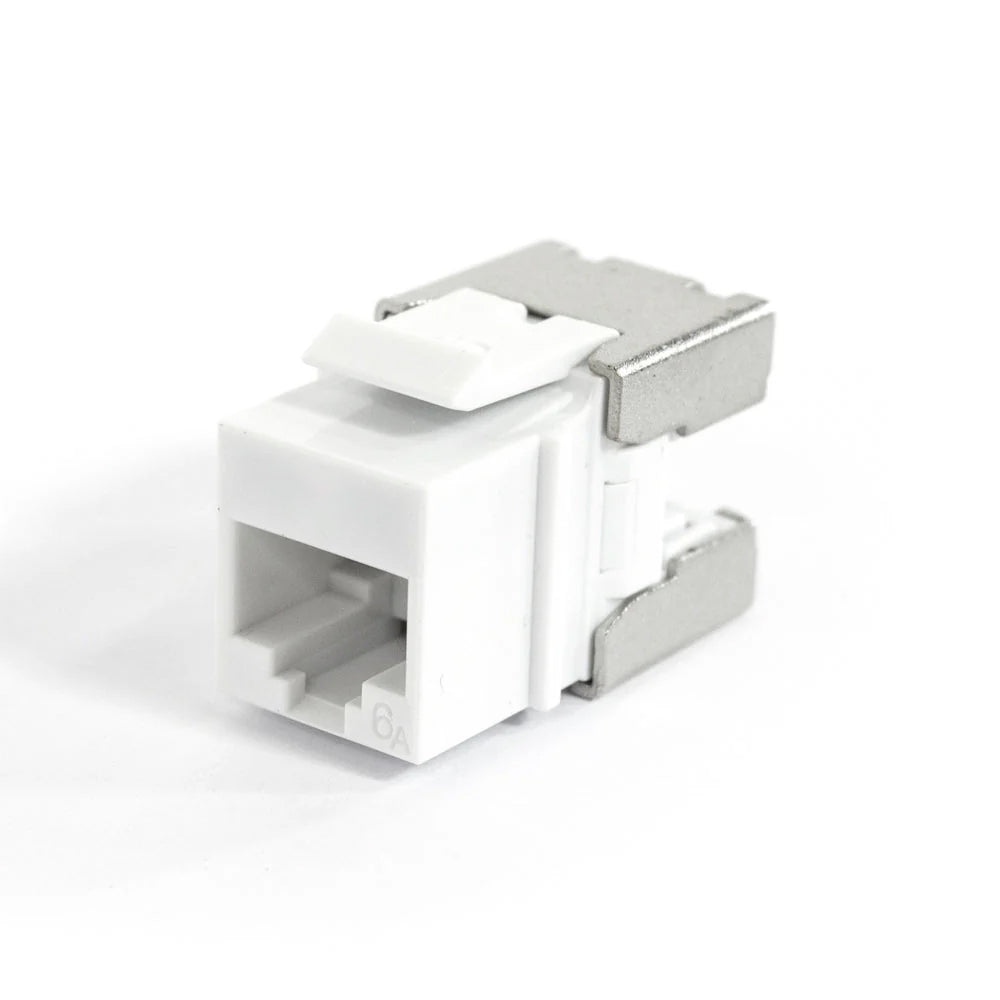 Universal Cat6A, UTP, RJ45 Modular Keystone Jack - Comes in Pack of 10