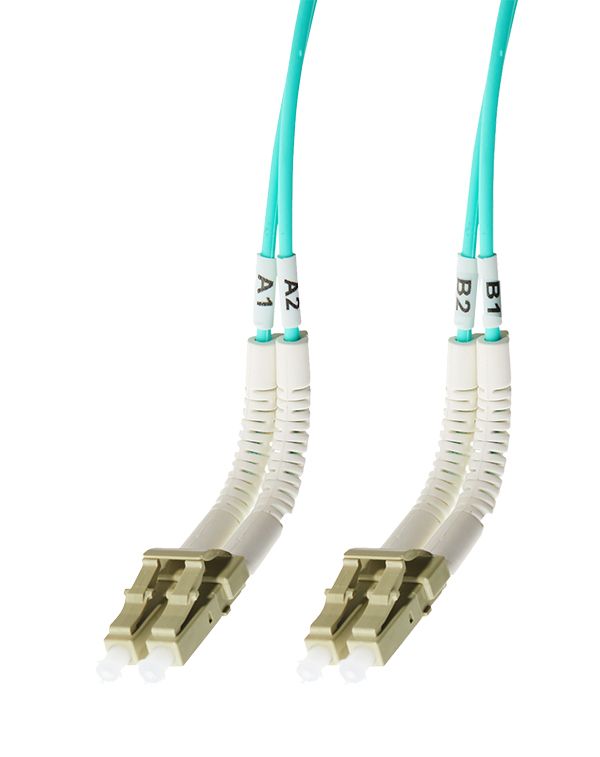 0.5m LC Flexi Boot - LC Flexi Boot OM4 Multimode Fibre Optic Duplex Patch Lead