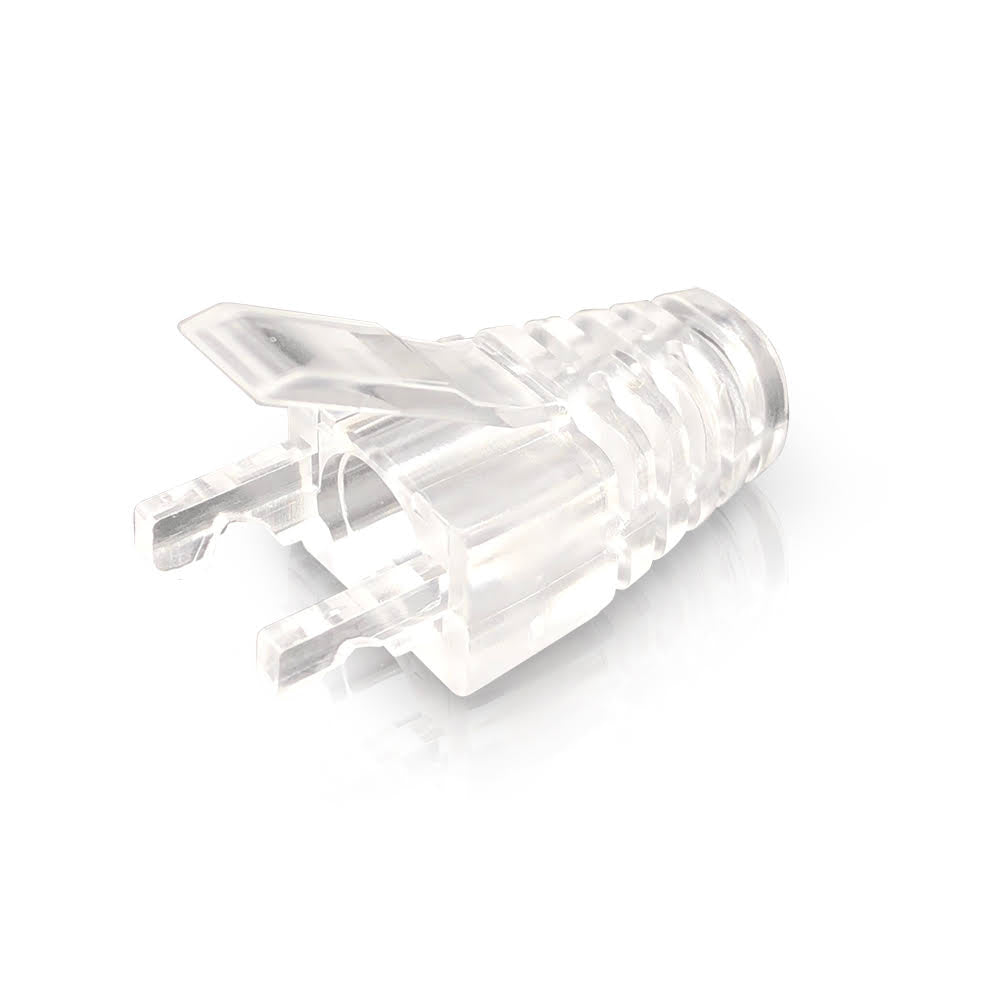RJ45 Cat5, Cat5e Clear Strain Relief Boot (5.5mm OD) : Bag of 10