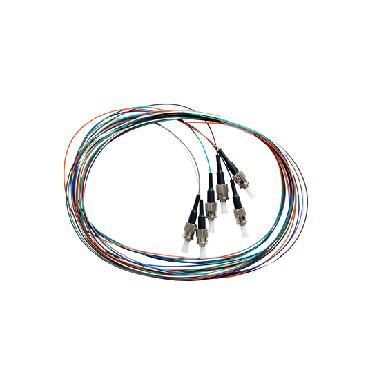Fibre Pigtail ST OS1/ OS2 Singlemode 2m - 6 Pack Rainbow