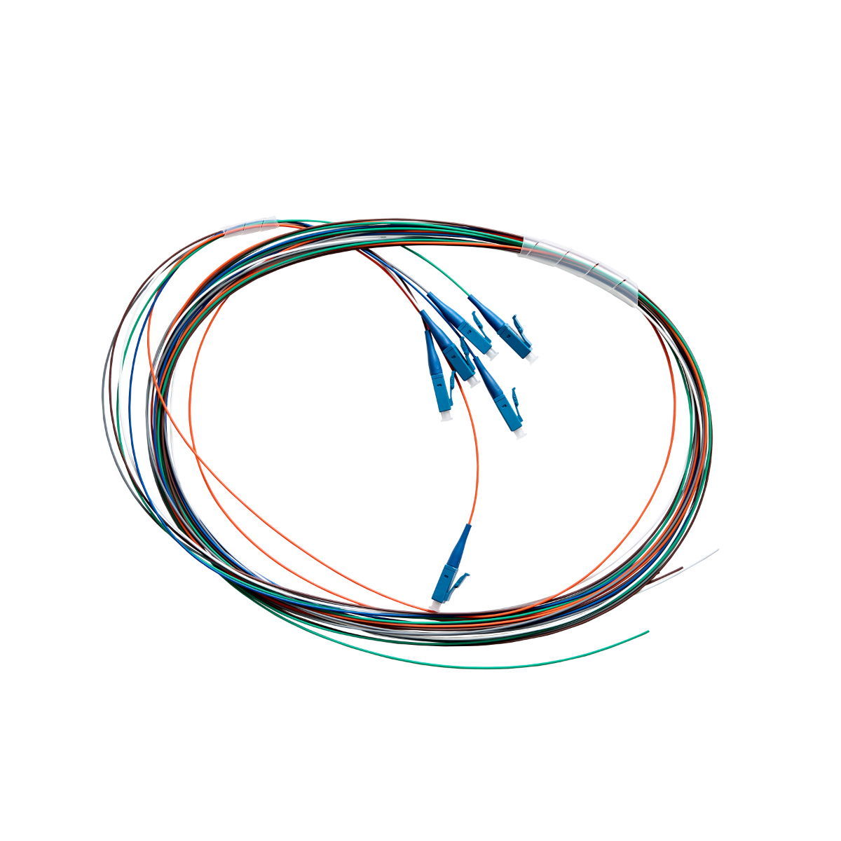Fibre Pigtail LC OS1 / OS2 Singlemode 2m - 6 Pack Rainbow