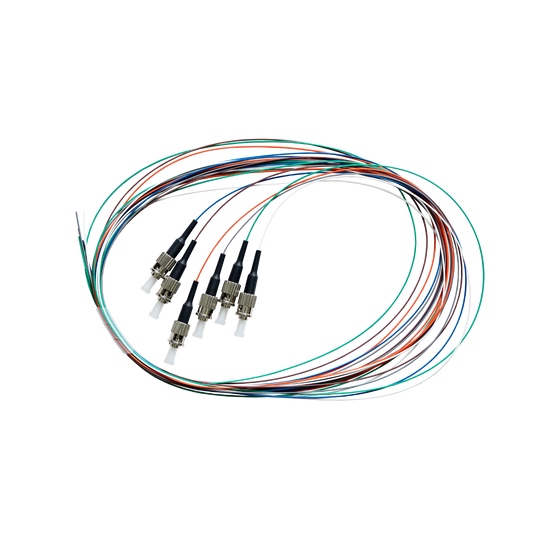 Fibre Pigtail ST OM4 Multimode 2m - 6 Pack Rainbow. Backward Compatible With OM3